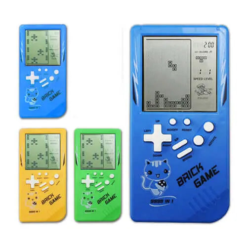 Retro Childhood Tetris Handheld Game Player Yellow | Toys