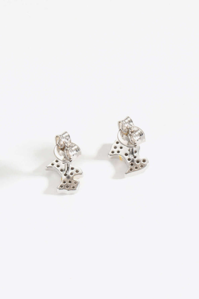 Puppy Zircon 925 Sterling Silver Stud Earrings | Jewelry