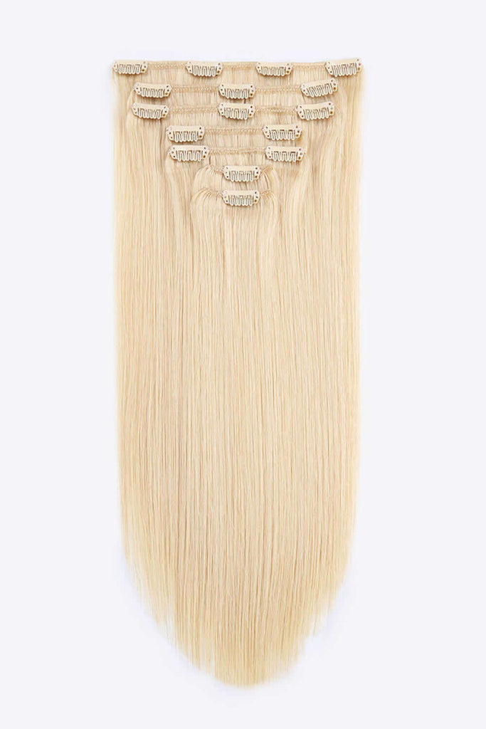 18" 120g Clip-In Hair Extensions Indian Human Hair in Blonde | Hair