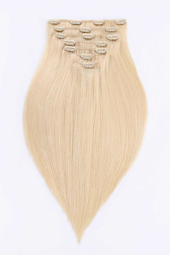 20" 120g Clip-in Hair Extensions Indian Human Hair in Blonde | Hair