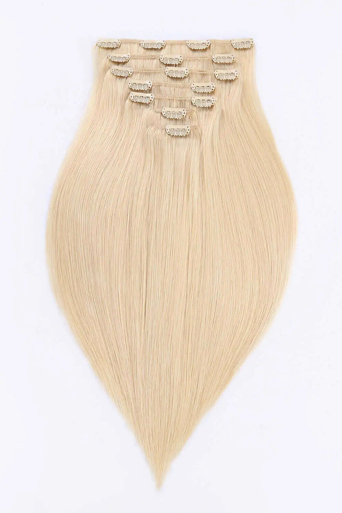 16" 110g Clip-in Hair Extensions Indian Human Hair in Blonde | Hair