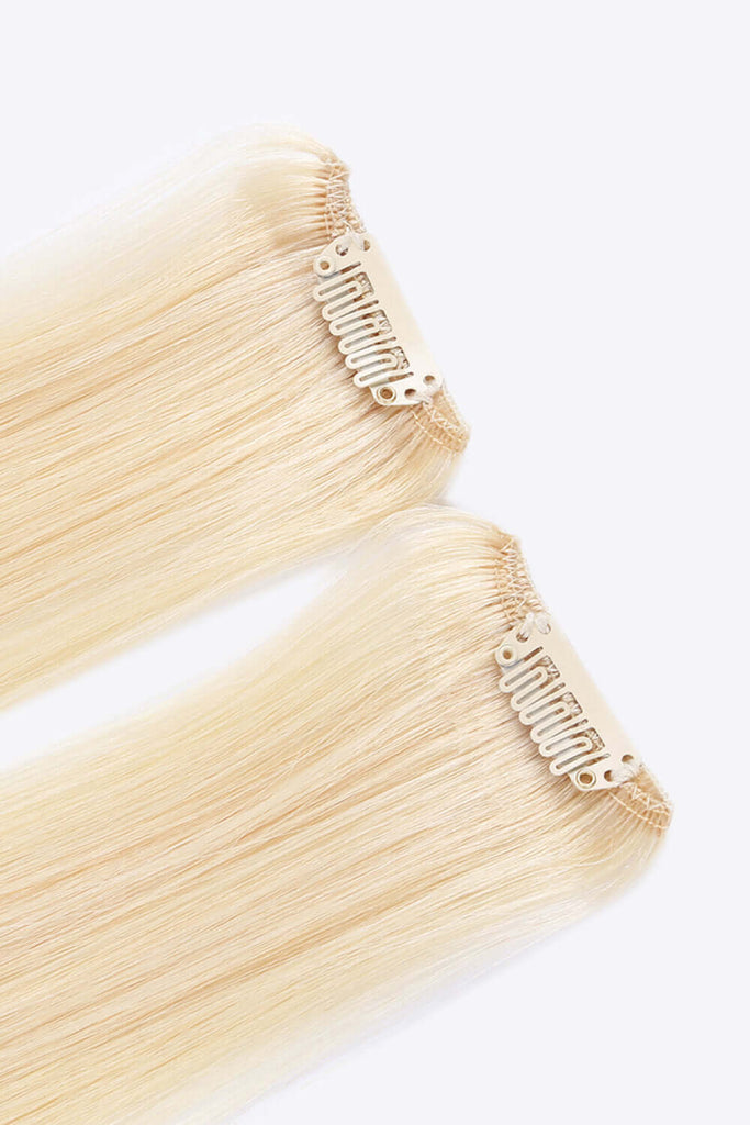 18" 120g Clip-In Hair Extensions Indian Human Hair in Blonde | Hair