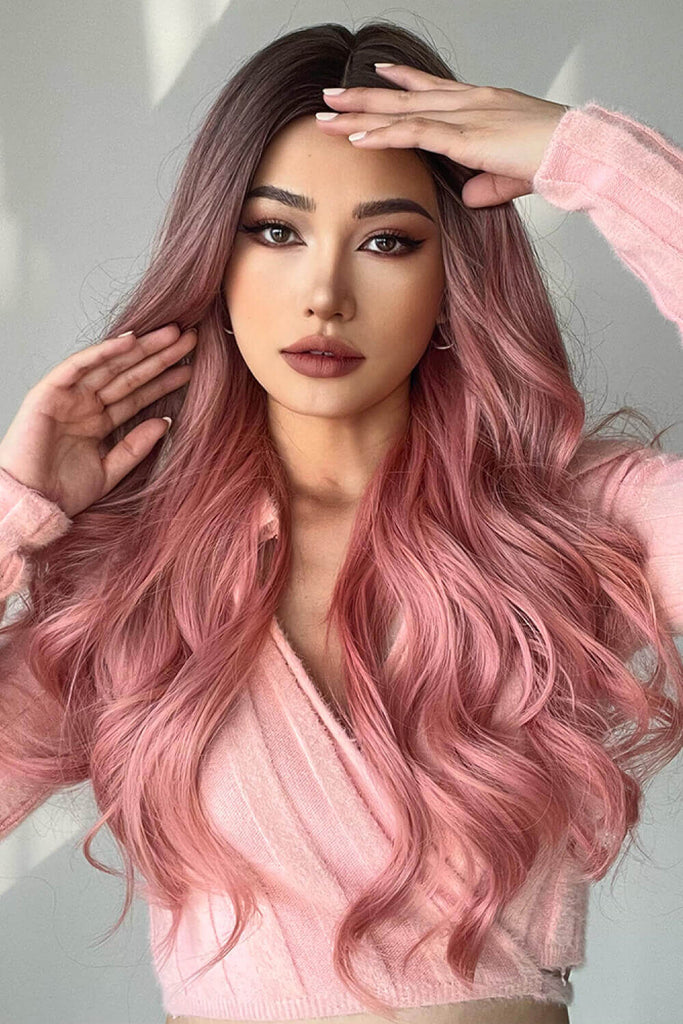 Fashion Wave Synthetic Long Wigs in Pink 26'' | Hair
