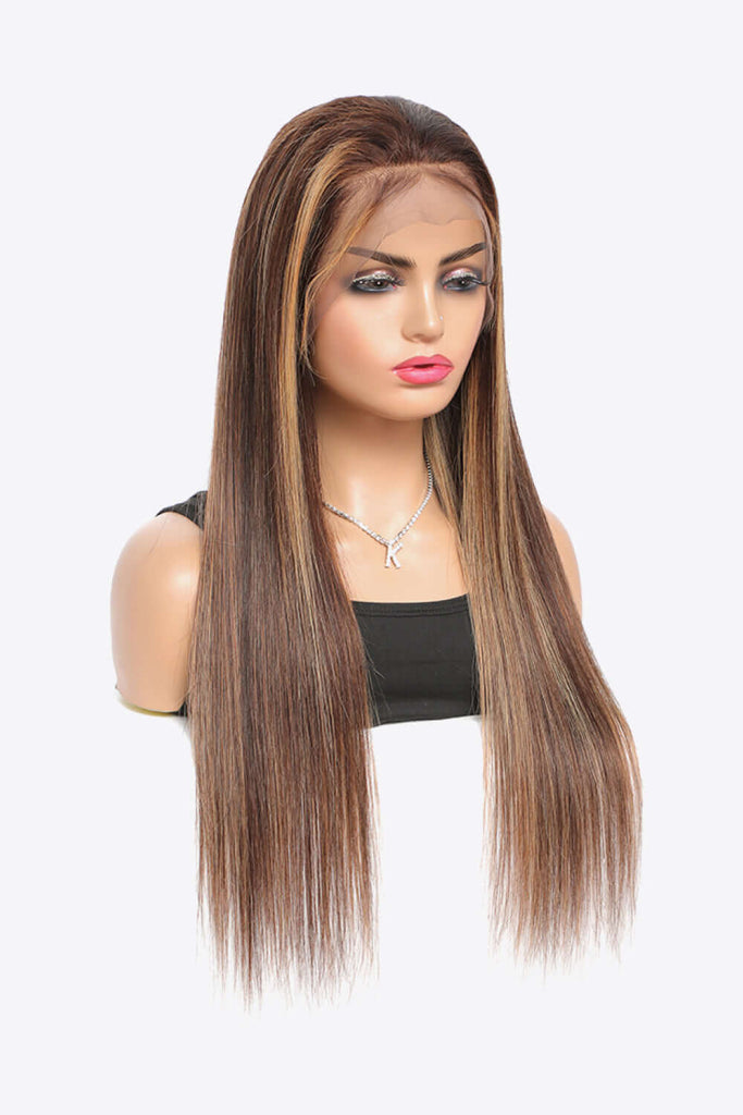 18" 160g Highlight Ombre #P4/27 13x4 Lace Front Wigs Human Virgin Hair 150% Density | Hair