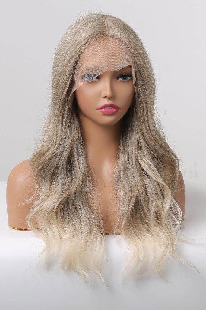 13*2" Lace Front Wigs Synthetic Long Wave 24" 150% Density in Medium Blonde Highlights | Hair