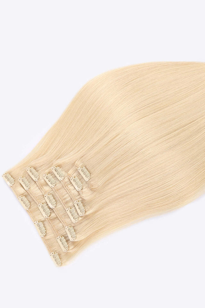 18" 120g Clip-In Hair Extensions Indian Human Hair in Blonde | Hair