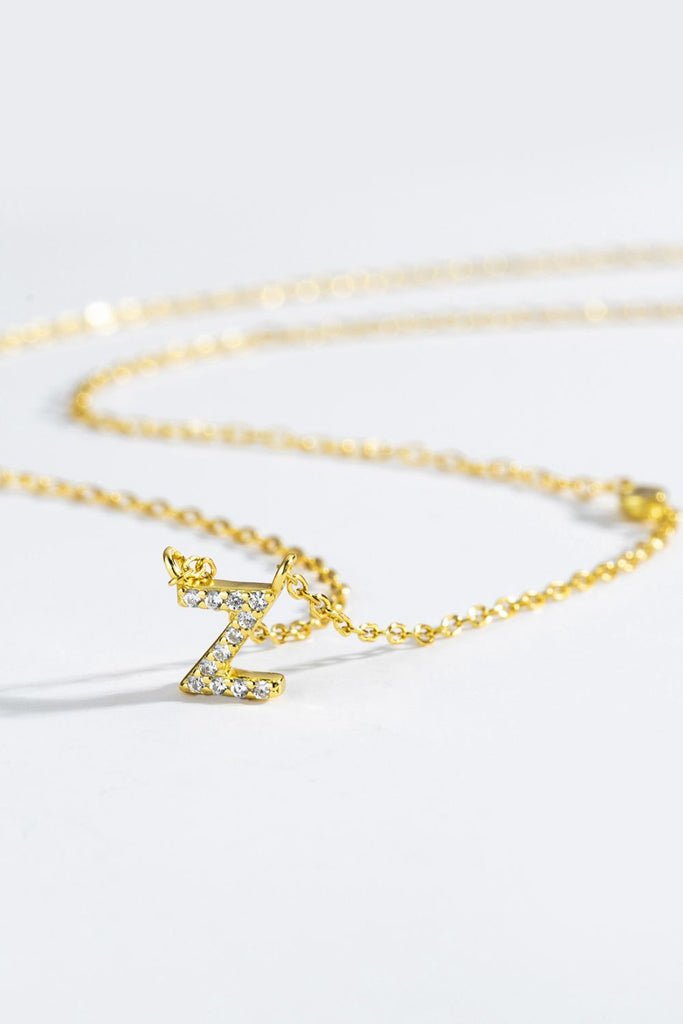 V To Z Zircon 925 Sterling Silver Necklace | Jewelry