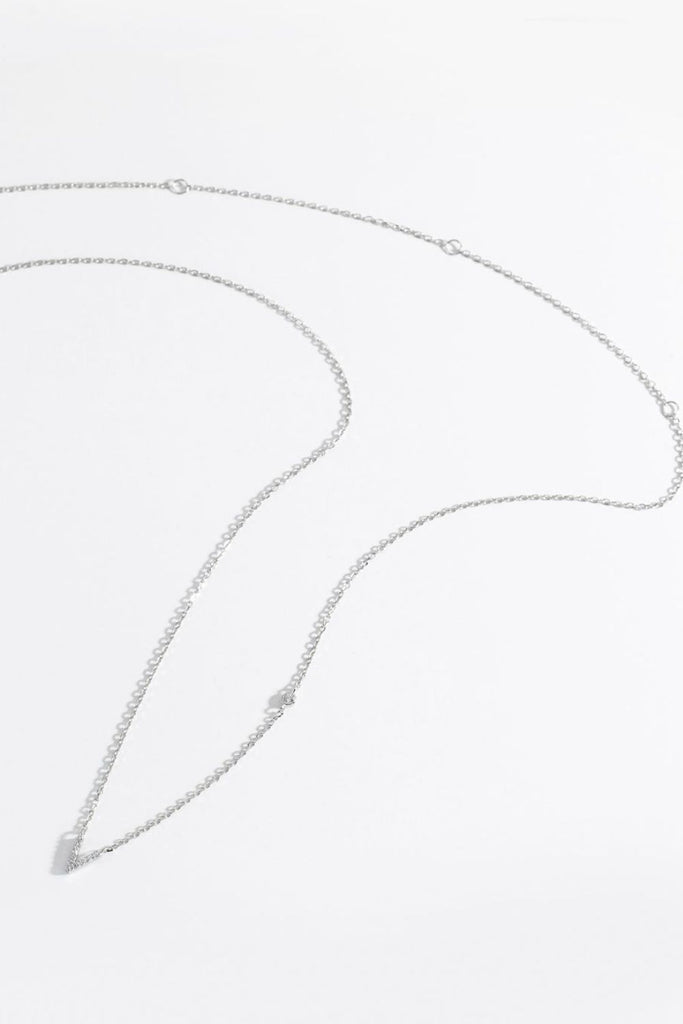 V To Z Zircon 925 Sterling Silver Necklace | Jewelry