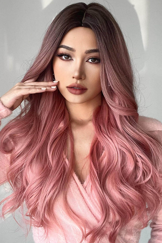 Fashion Wave Synthetic Long Wigs in Pink 26'' | Hair