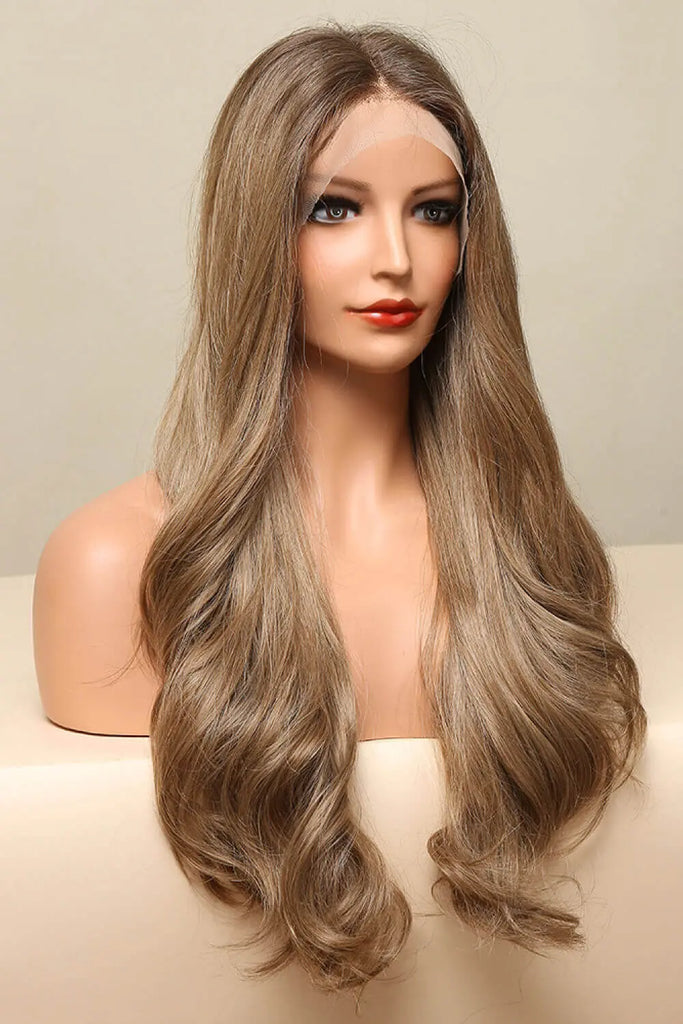 13*2" Lace Front Wigs Synthetic Long Wave 26" 150% Density in Golden Brown | Hair