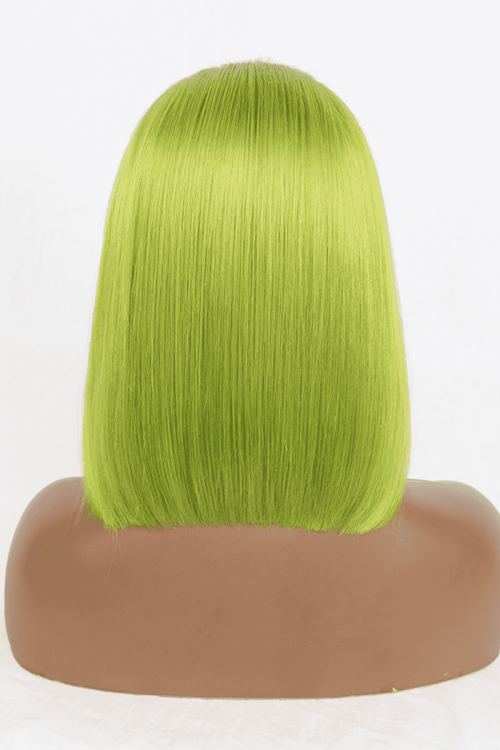 12" 140g Lace Front Wigs Human Hair in Lime 150% Density | Hair