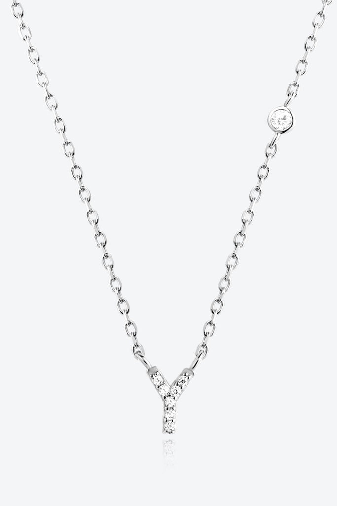 V To Z Zircon 925 Sterling Silver Necklace | Jewelry