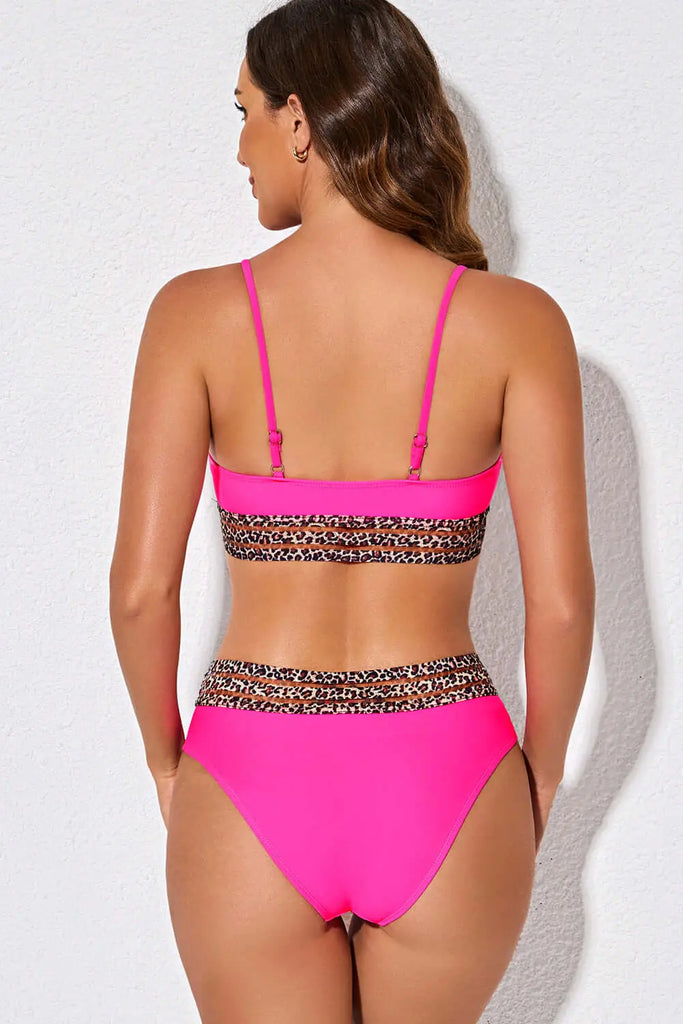 Leopard Contrast Bikini Set | Swimsuit