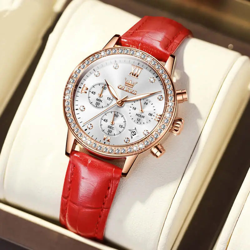 Women's Quartz Watch with Diamond Inlaid | Watches