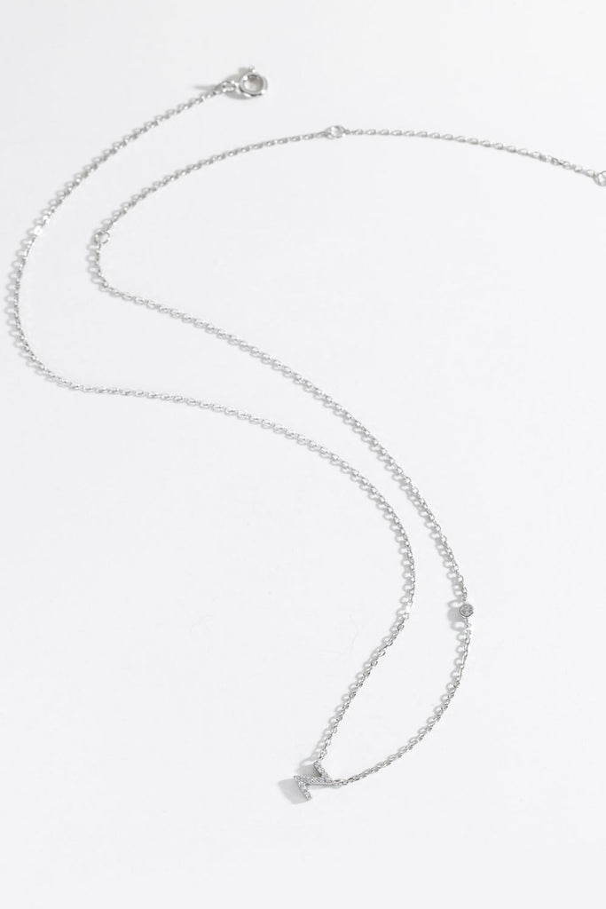 V To Z Zircon 925 Sterling Silver Necklace | Jewelry