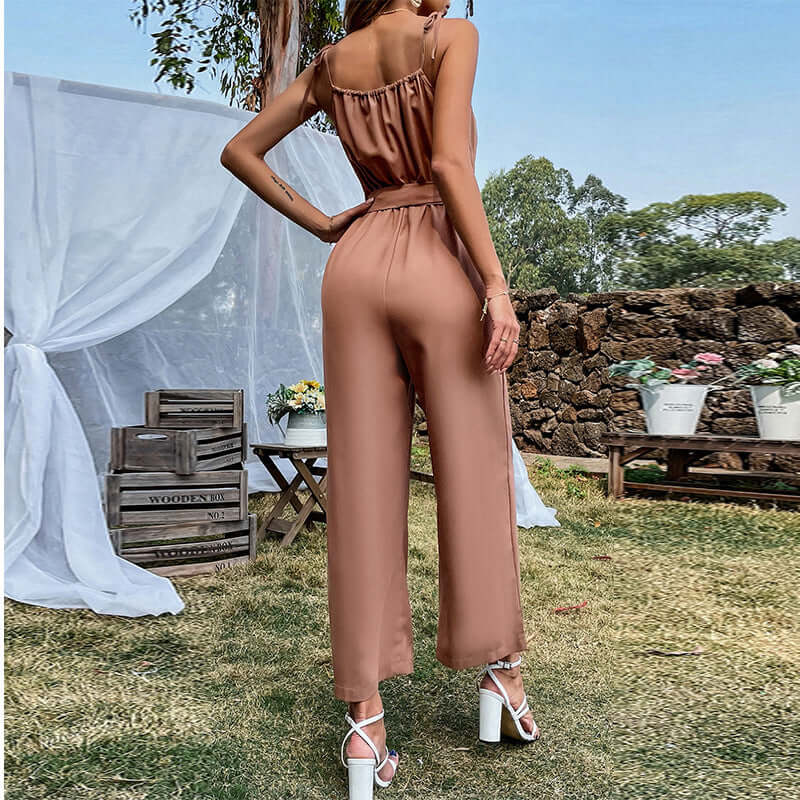 Sexy Cutout Wide-Leg Jumpsuit | Evening Dress