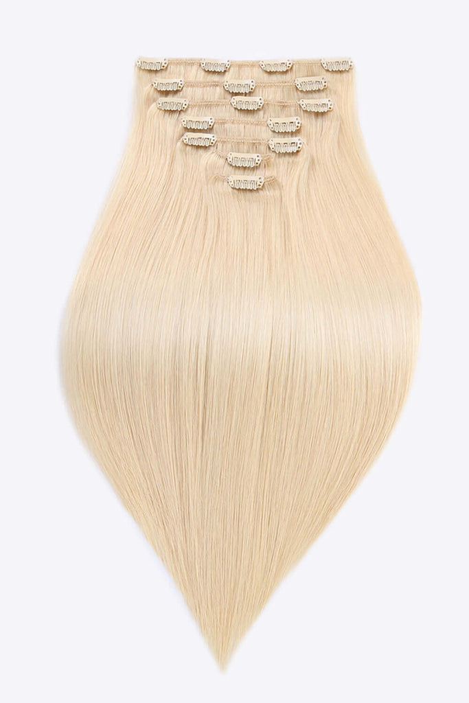 20" 120g Clip-in Hair Extensions Indian Human Hair in Blonde | Hair