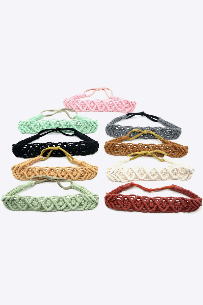 Assorted 2-Pack Macrame Flexible Headband | Hair