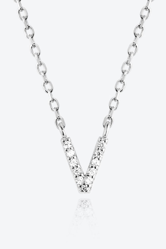 V To Z Zircon 925 Sterling Silver Necklace | Jewelry
