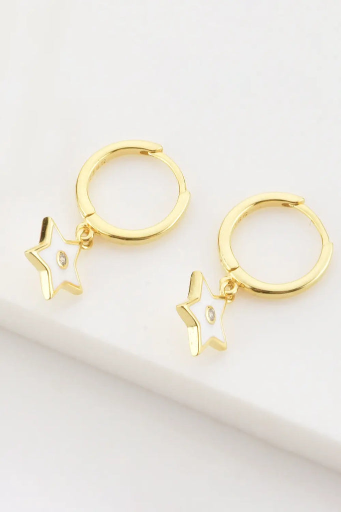 Zircon 925 Sterling Silver Star Drop Earrings | Jewelry