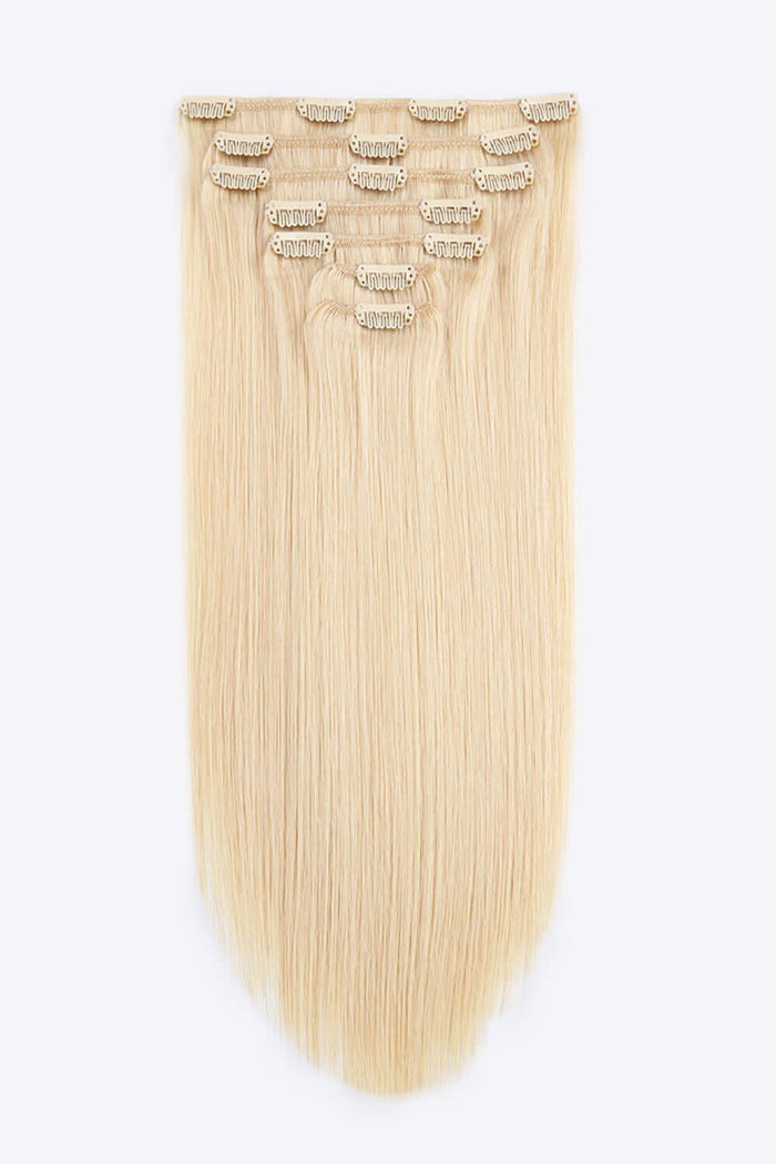 20" 120g Clip-in Hair Extensions Indian Human Hair in Blonde | Hair