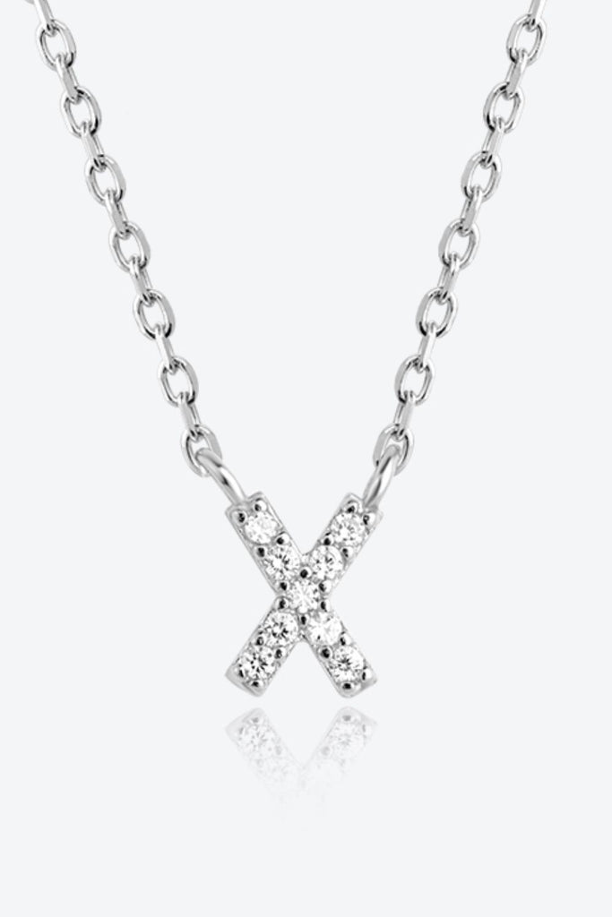 V To Z Zircon 925 Sterling Silver Necklace | Jewelry