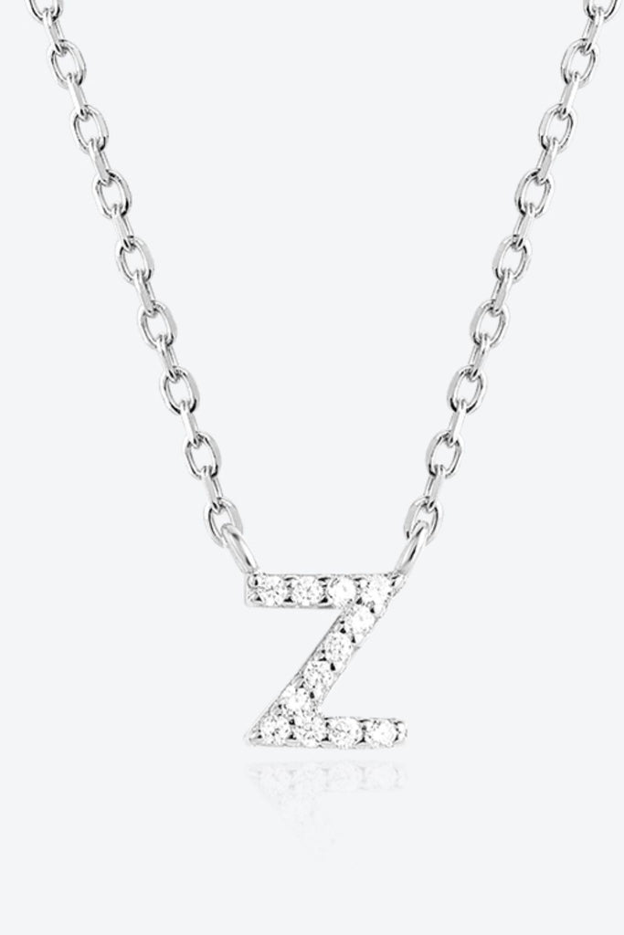 V To Z Zircon 925 Sterling Silver Necklace | Jewelry