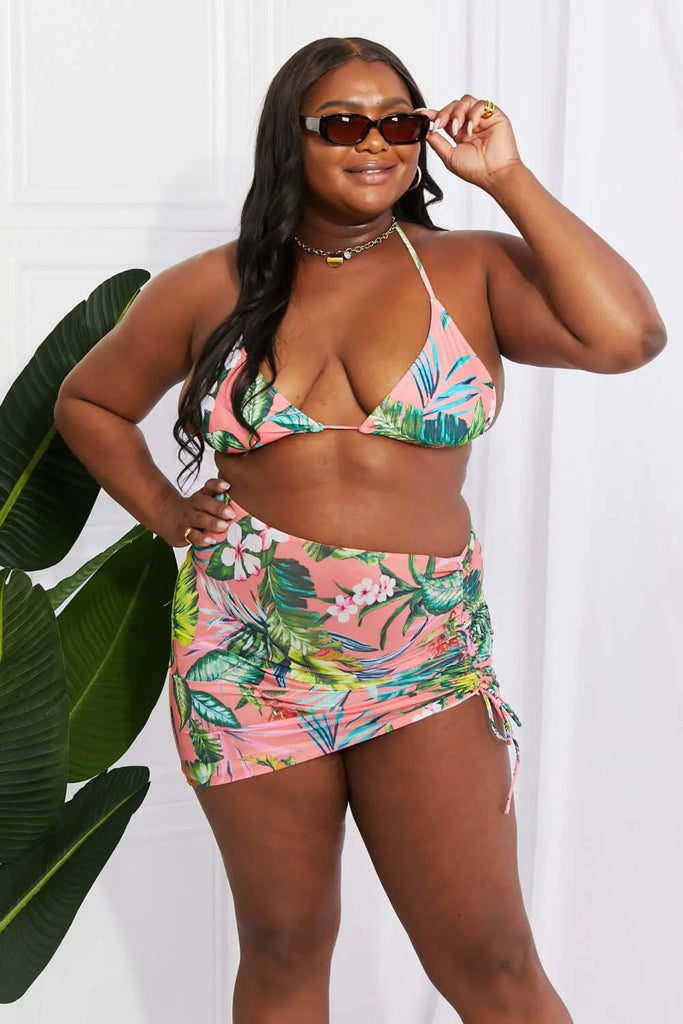 Marina West Swim Paradise Awaits Triangle Bikini and Sarong Set | Swimsuit