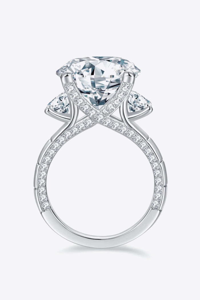 8.6 Carat Moissanite Platinum-Plated Ring | Jewelry