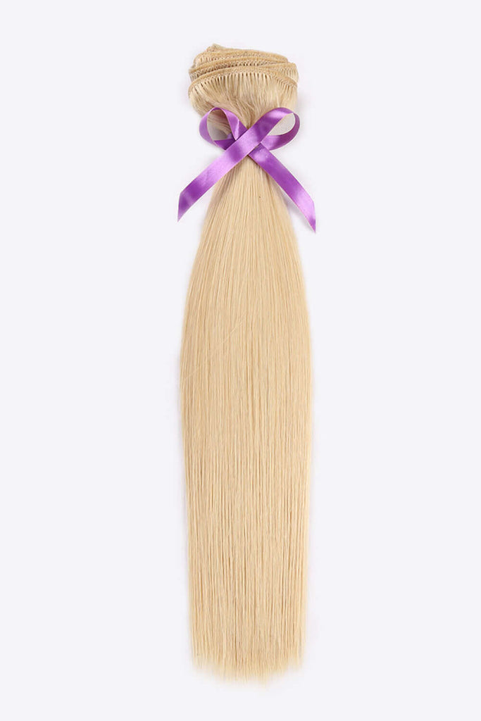 18" 120g Clip-In Hair Extensions Indian Human Hair in Blonde | Hair