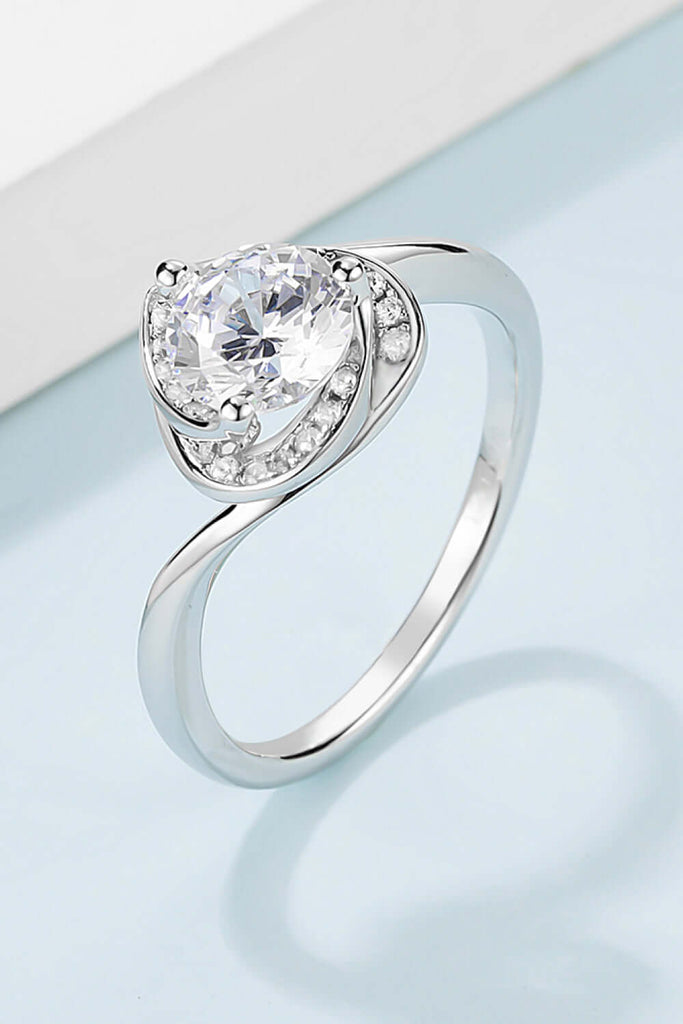 1 Carat Moissanite 925 Sterling Silver Heart Ring | Jewelry