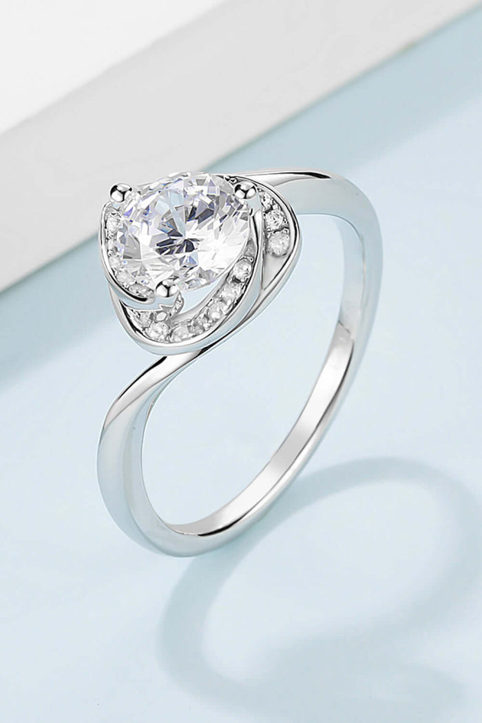 1 Carat Moissanite 925 Sterling Silver Heart Ring | Jewelry