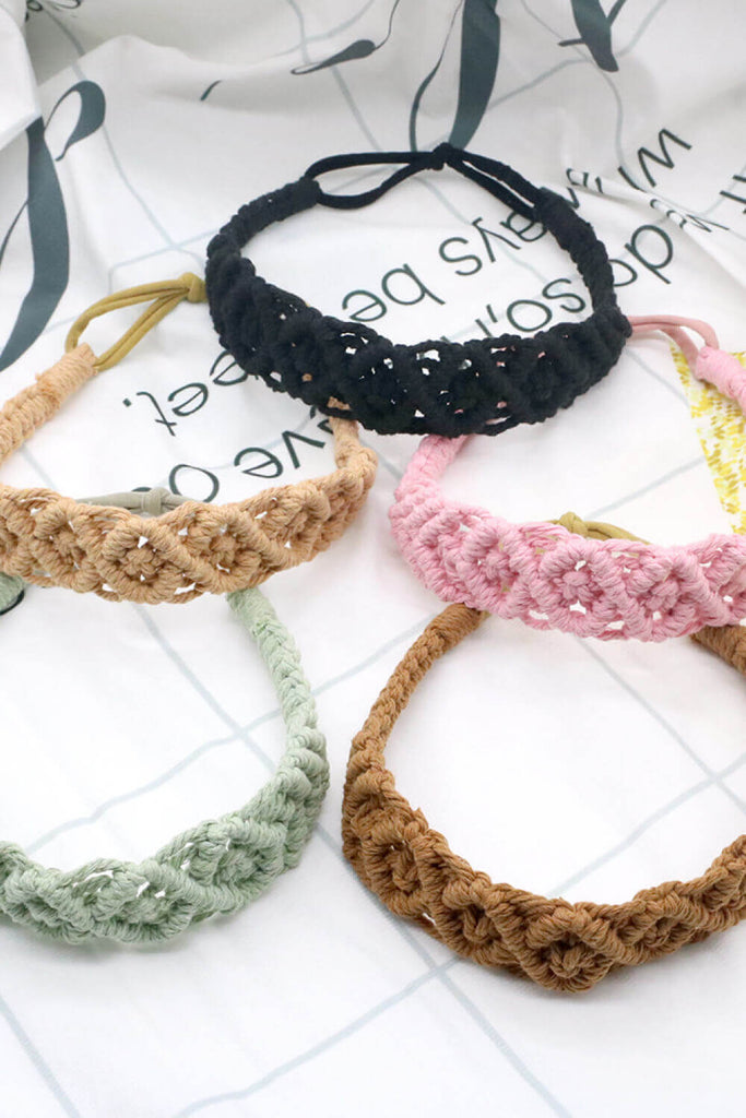 Assorted 2-Pack Macrame Flexible Headband | Hair