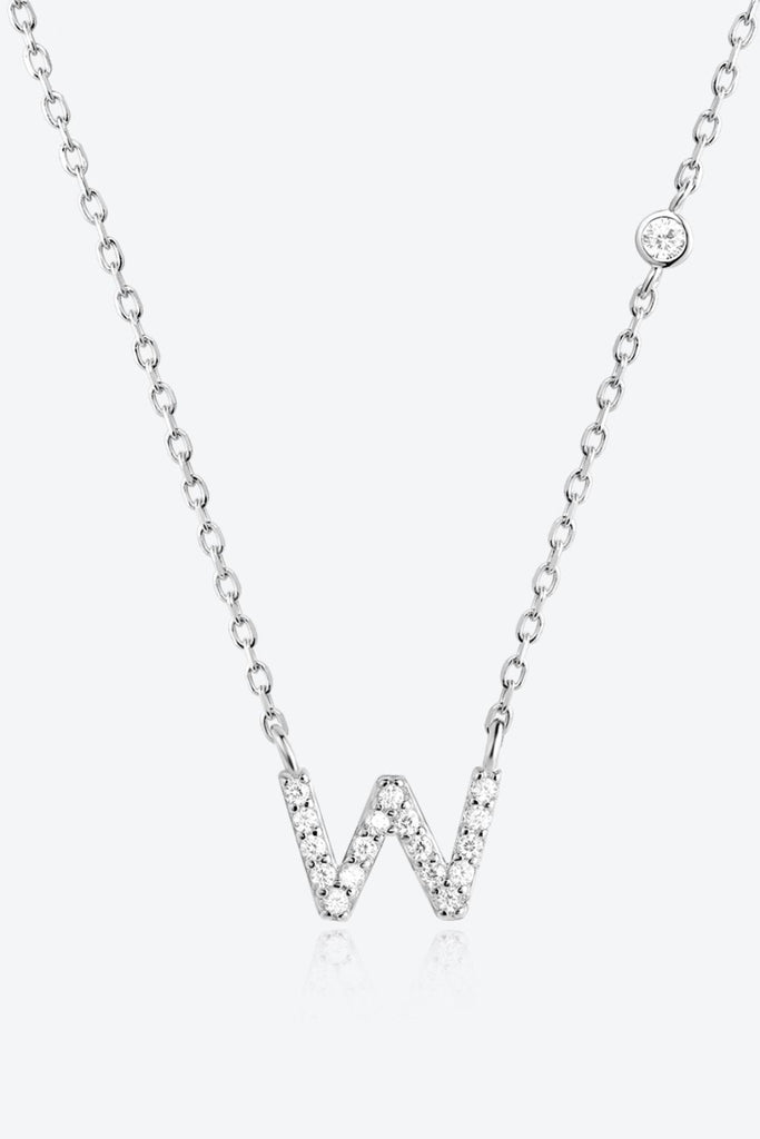 V To Z Zircon 925 Sterling Silver Necklace | Jewelry