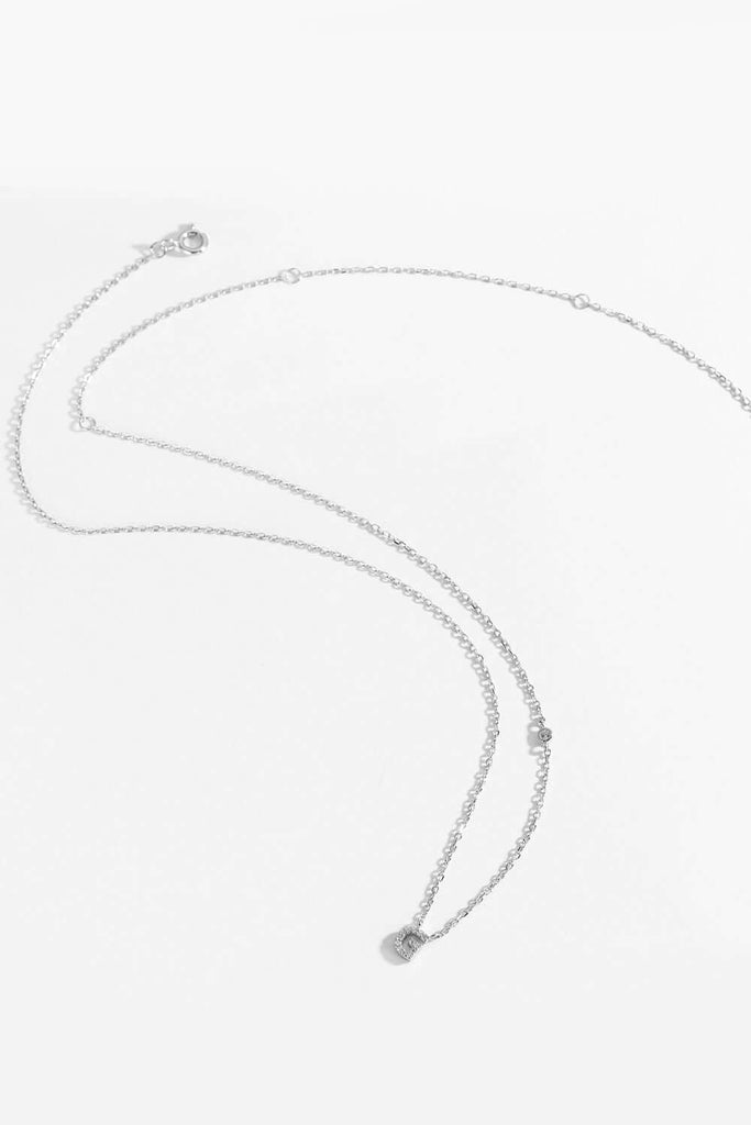 G To K Zircon 925 Sterling Silver Necklace | Jewelry