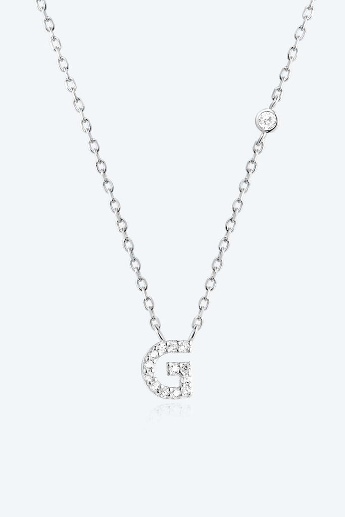 G To K Zircon 925 Sterling Silver Necklace | Jewelry