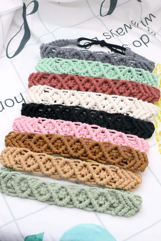 Assorted 2-Pack Macrame Flexible Headband | Hair