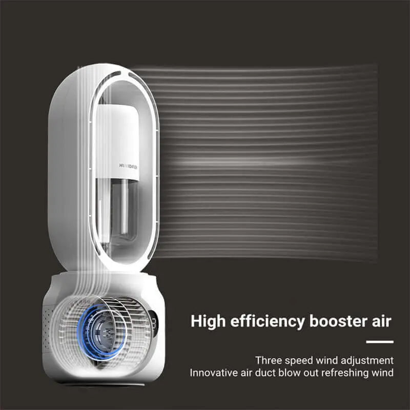 Rechargeable Air Humidifier Bladeless Ventilator Table Fan | Electronics