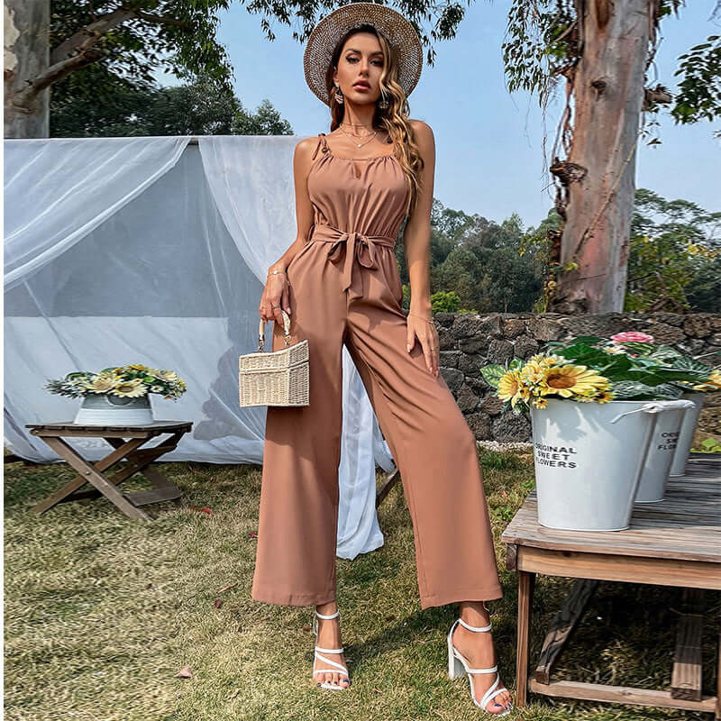 Sexy Cutout Wide-Leg Jumpsuit | Evening Dress