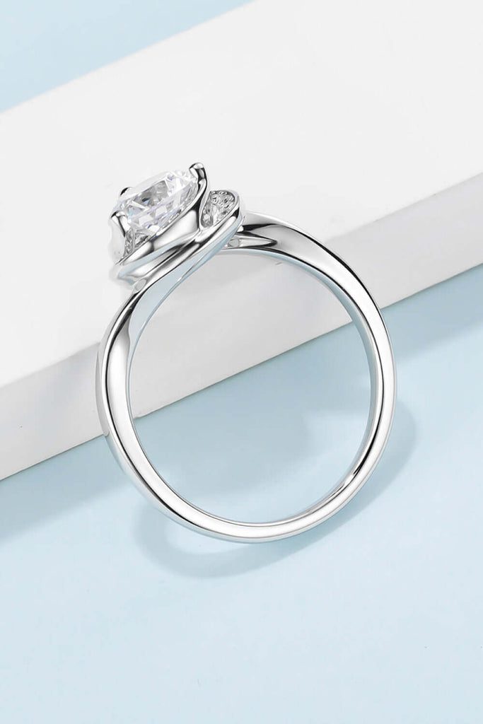 1 Carat Moissanite 925 Sterling Silver Heart Ring | Jewelry