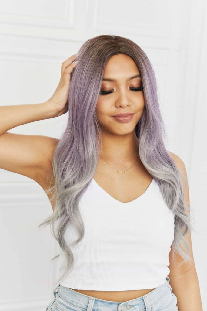 Elegant Wave Full Machine Synthetic Wigs in Purple 26'' | Hair