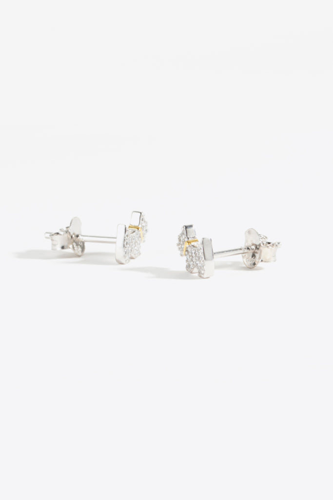 Puppy Zircon 925 Sterling Silver Stud Earrings | Jewelry