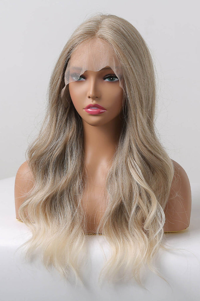 13*2" Lace Front Wigs Synthetic Long Wave 24" 150% Density in Medium Blonde Highlights | Hair